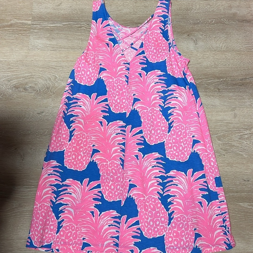 Lilly Pulitzer Kristen Swing dress in Blue Haven Little Flamenco size Large NWOT - Picture 6 of 8